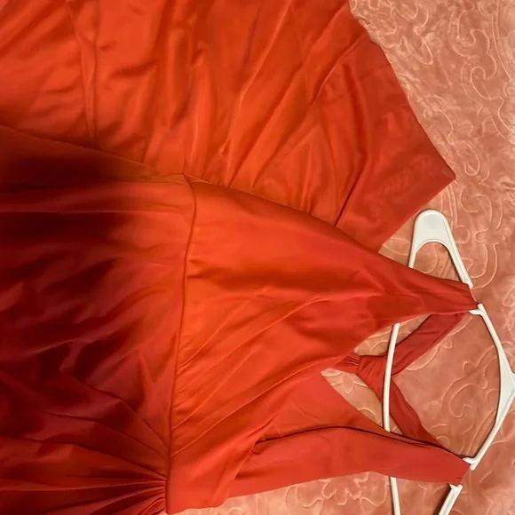 David's Bridal | Dresses | Burnt Orange Prom Wedding Party Dress | Poshmark